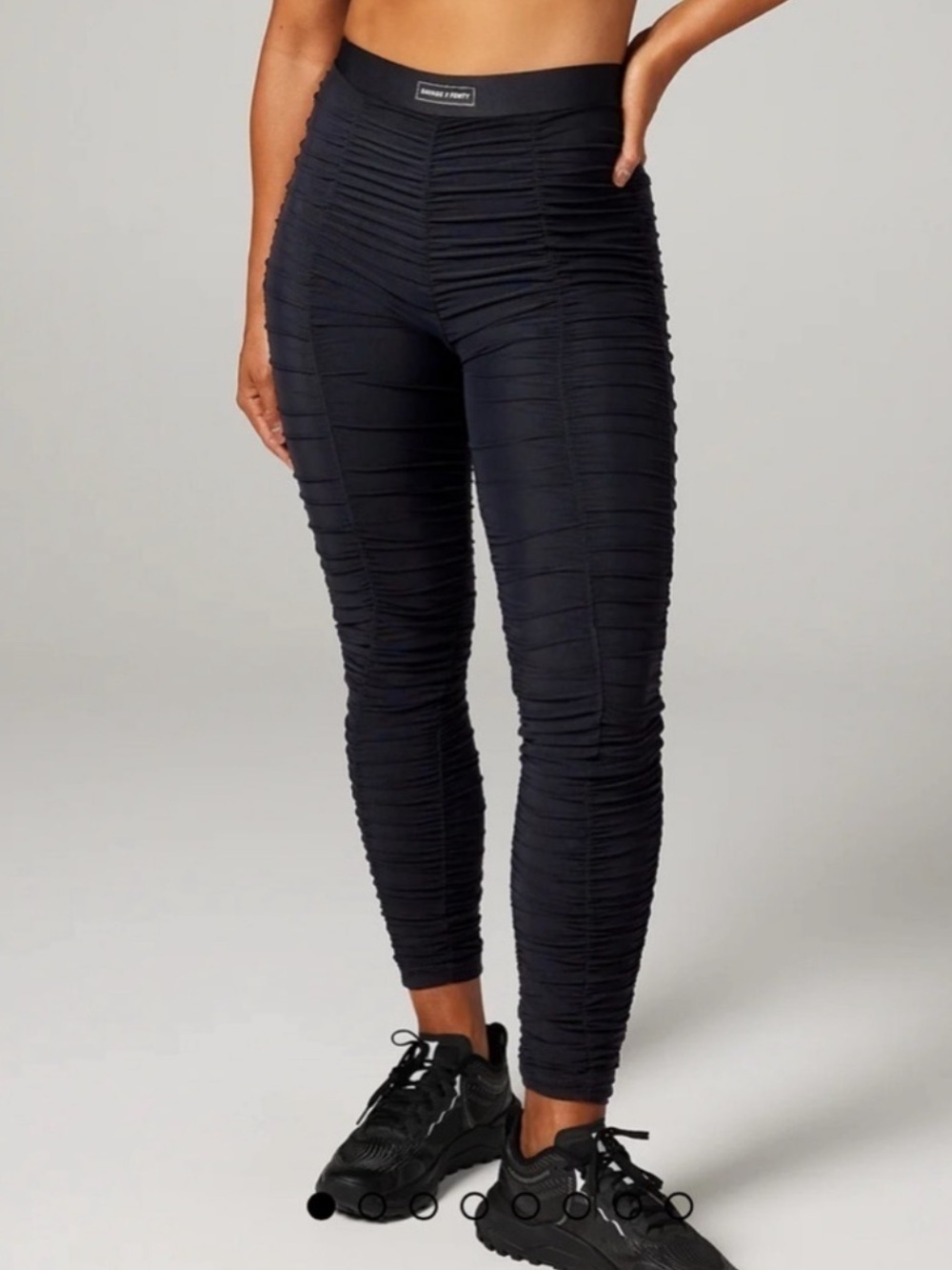 Savage X Fenty Ruche Hour High-Waist Mesh Legging 2X black